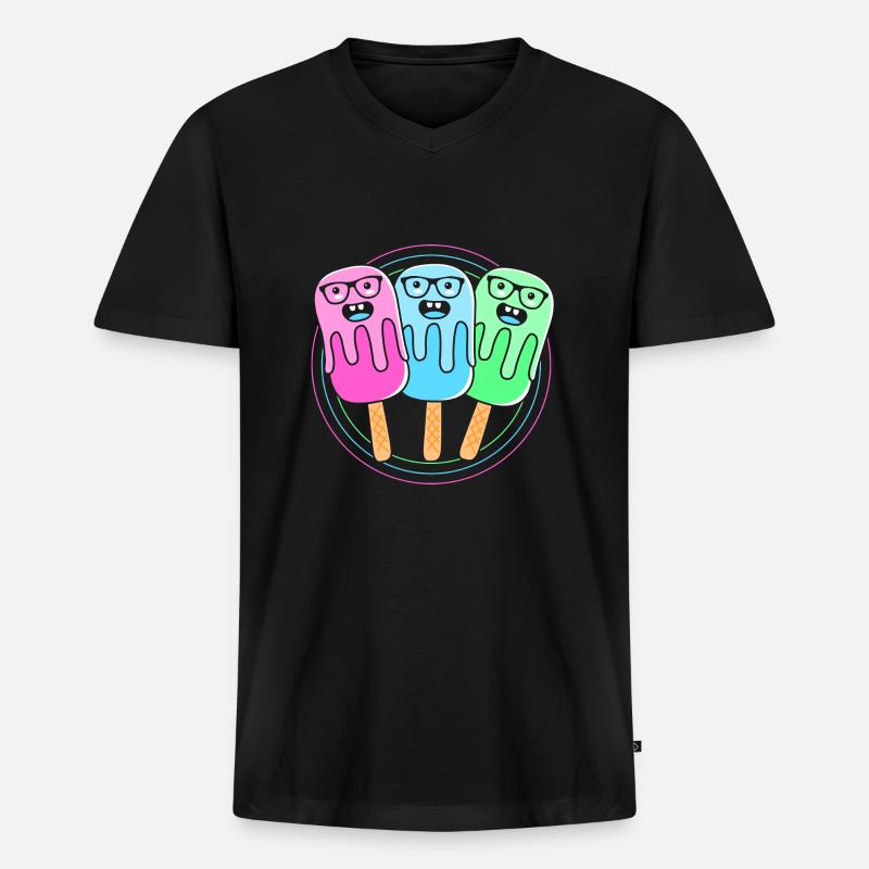 Pool Party - Männer Premium Bio T-Shirt mit V-Ausschnitt - Schwarz
