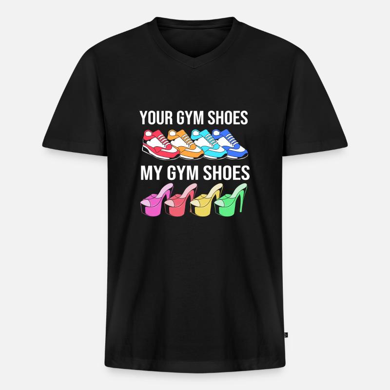 Pole Dance - Männer Premium Bio T-Shirt mit V-Ausschnitt - Schwarz