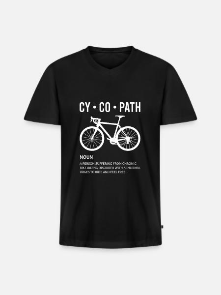 Cycopath - Men's Premium Organic T-shirt with V-neck - black