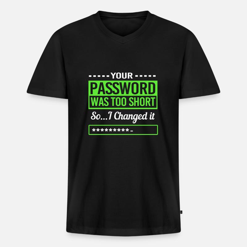 Cybersecurity Cyber Programmer Hacker - Men's Premium Organic T-shirt with V-neck - black