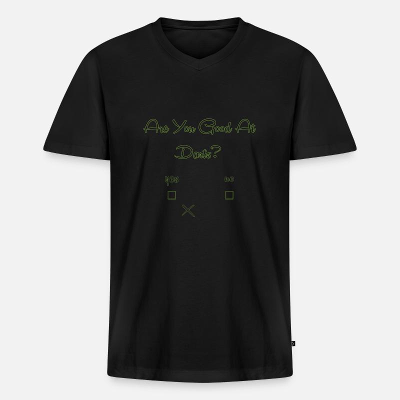 Dart Dartboard Dartpfeil - Männer Premium Bio T-Shirt mit V-Ausschnitt - Schwarz