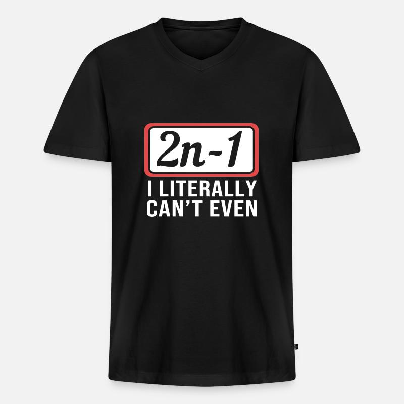 Mathematik - Männer Premium Bio T-Shirt mit V-Ausschnitt - Schwarz