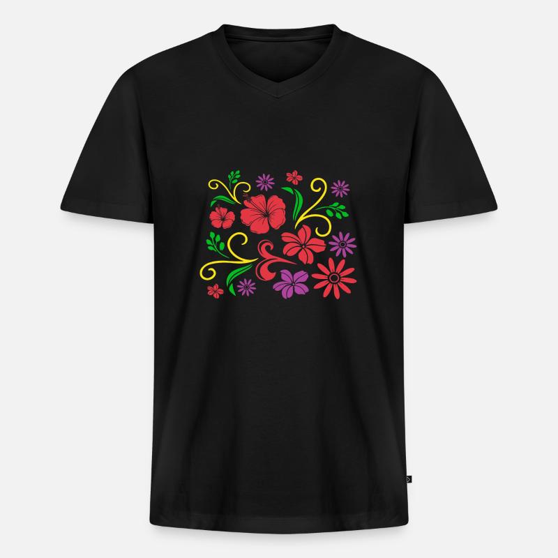 Botaniker - Männer Premium Bio T-Shirt mit V-Ausschnitt - Schwarz