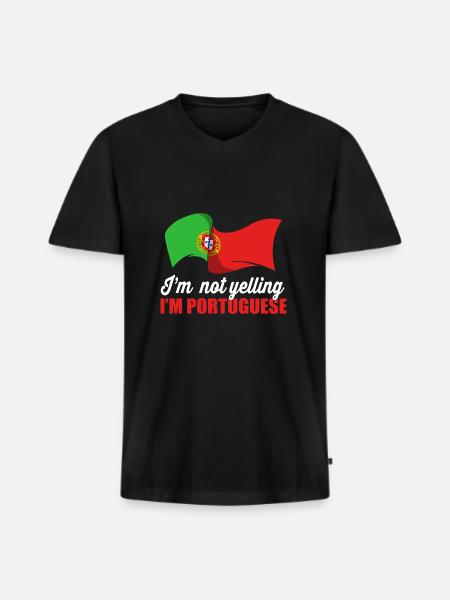 Portugal - Men's Premium Organic T-shirt with V-neck - black