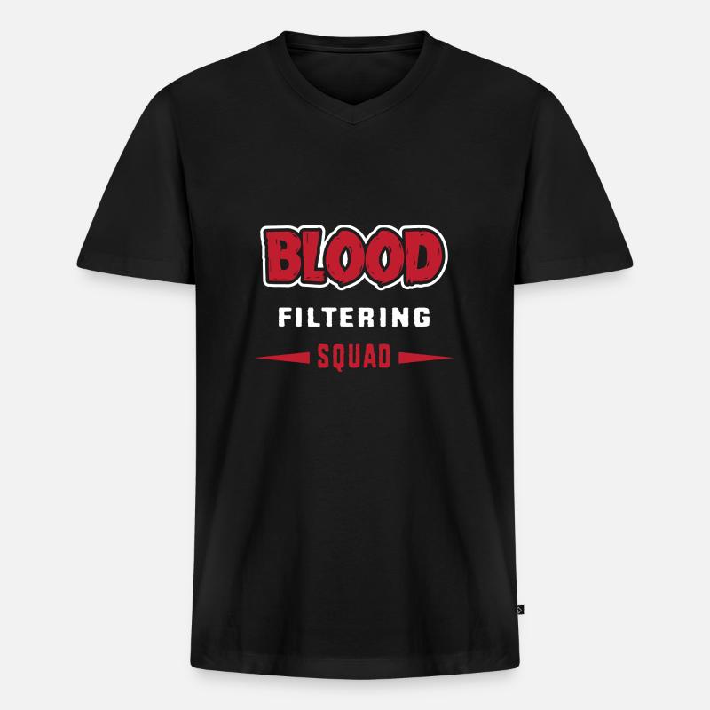 Dialyse Krankenschwester - Männer Premium Bio T-Shirt mit V-Ausschnitt - Schwarz