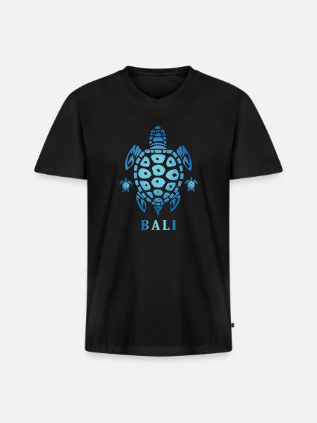 Bali Vacation Turtle - Men's Premium Organic T-shirt with V-neck - black