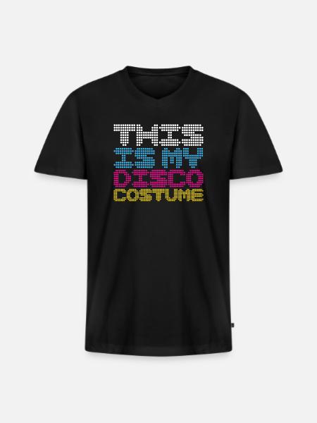 Disco Halloween Costume Apparel - Men's Premium Organic T-shirt with V-neck - black