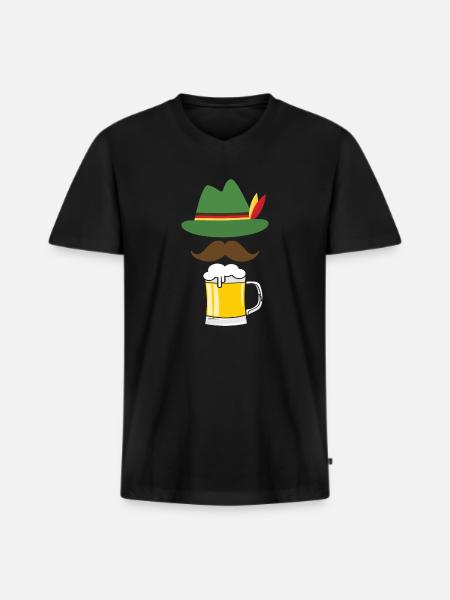 Germany Flag Apparel - Men's Premium Organic T-shirt with V-neck - black
