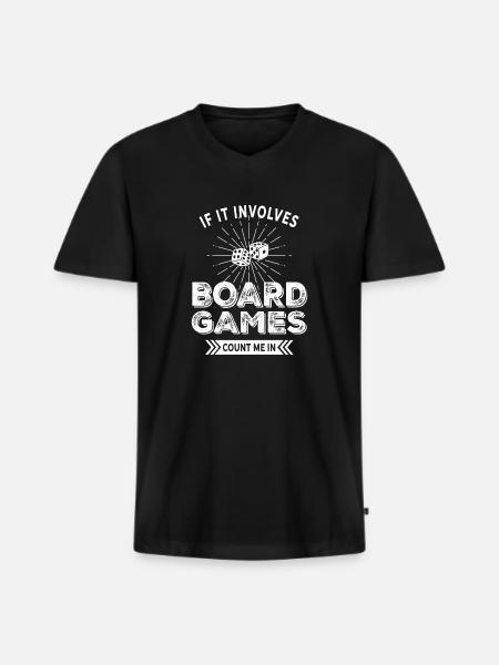 Funny Board Games - Men's Premium Organic T-shirt with V-neck - black