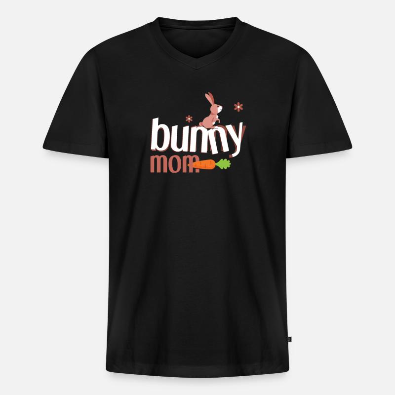Mama - Männer Premium Bio T-Shirt mit V-Ausschnitt - Schwarz