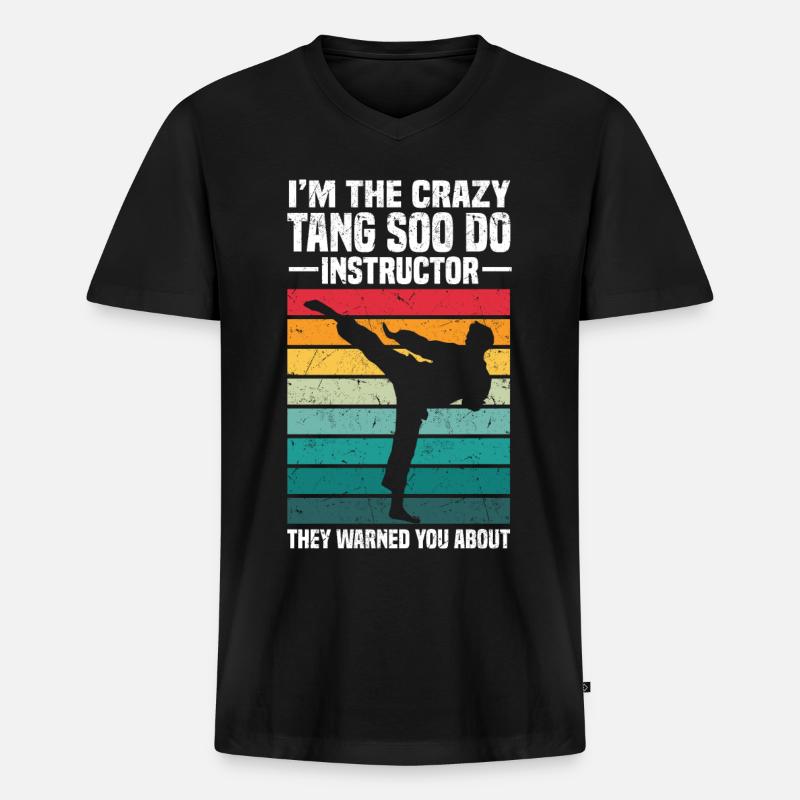 Tangsoodo - Männer Premium Bio T-Shirt mit V-Ausschnitt - Schwarz