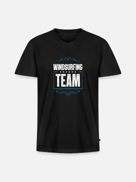 Équipe de planche à voile - T-shirt encolure en V Premium bio Homme - noir