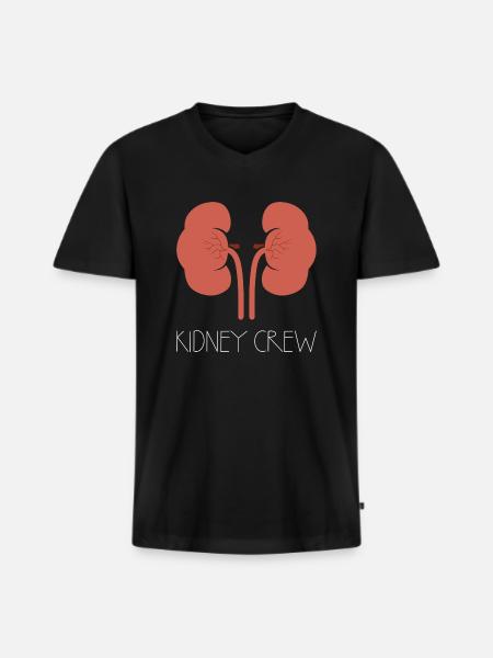 Organspender Nierentransplantation Geschenk - Männer Premium Bio T-Shirt mit V-Ausschnitt - Schwarz