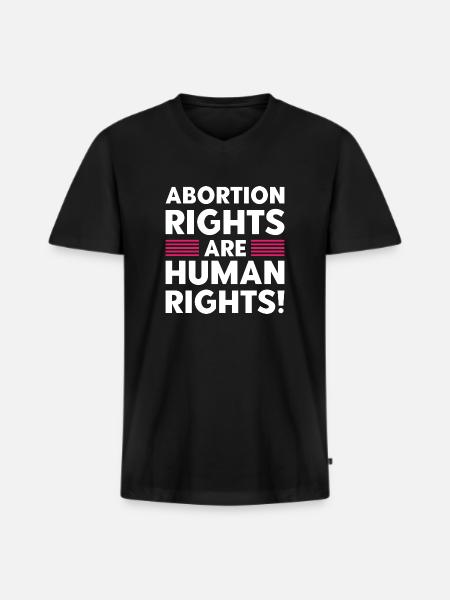 Abtreibungsrechte sind Menschenrechte - Männer Premium Bio T-Shirt mit V-Ausschnitt - Schwarz
