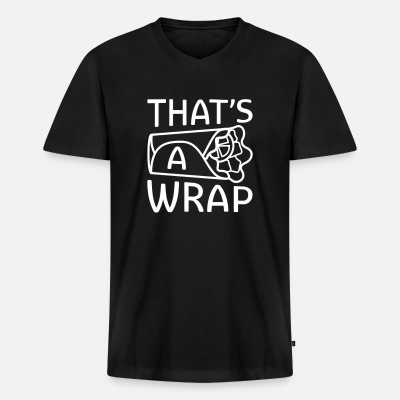 Das ist ein Wrap - Männer Premium Bio T-Shirt mit V-Ausschnitt - Schwarz