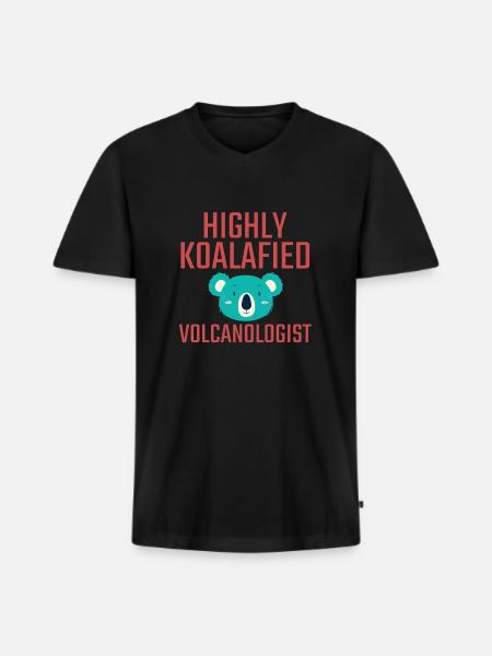 Volcanologist Koalafied Volcanology - Männer Premium Bio T-Shirt mit V-Ausschnitt - Schwarz