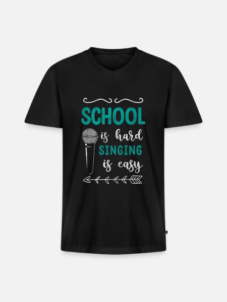 Singer Passion Musical - Men's Premium Organic T-shirt with V-neck - black