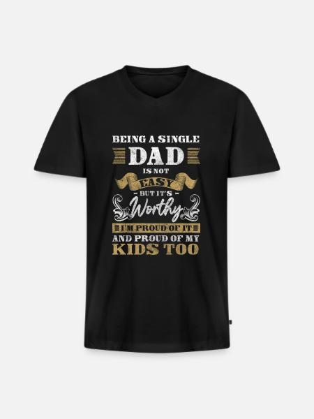 Parents Solo Sarcasm - Men's Premium Organic T-shirt with V-neck - black