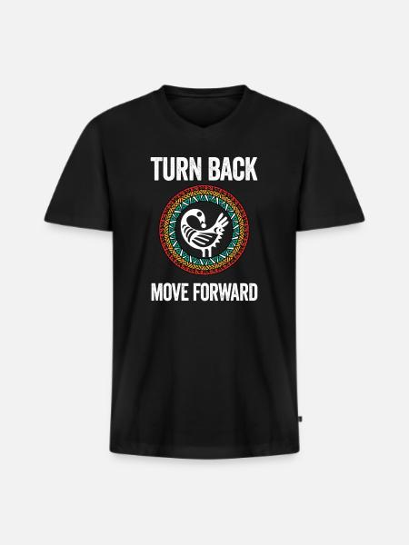 Symbole Sankofa Adinkra Ghana Noir - T-shirt encolure en V Premium bio Homme - noir