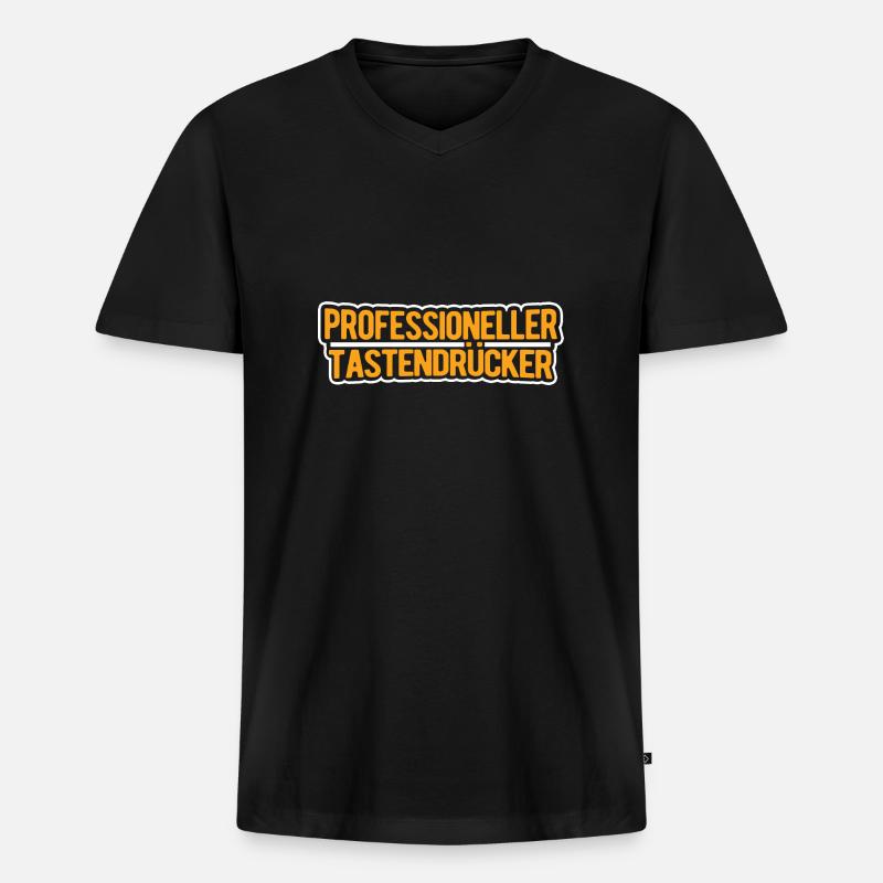 Informatik Informatiker Programmierer - Männer Premium Bio T-Shirt mit V-Ausschnitt - Schwarz