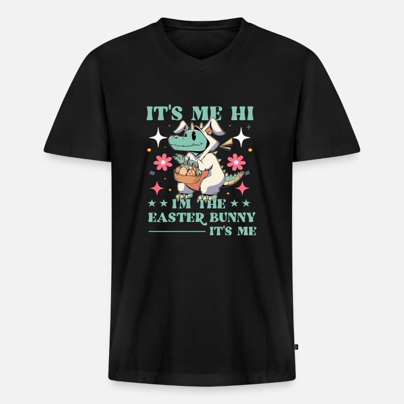 Ostern Lustiger Spruch - Männer Premium Bio T-Shirt mit V-Ausschnitt - Schwarz