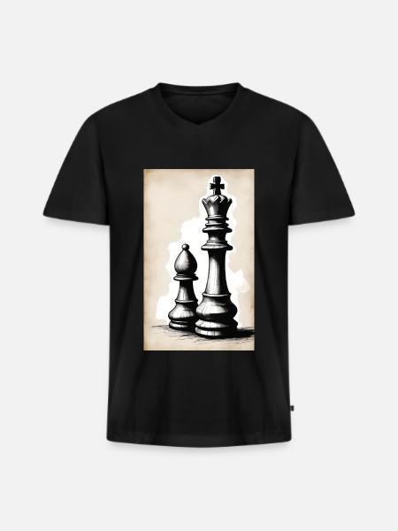 Chess | Chess piece | Chess player - Men's Premium Organic T-shirt with V-neck - black