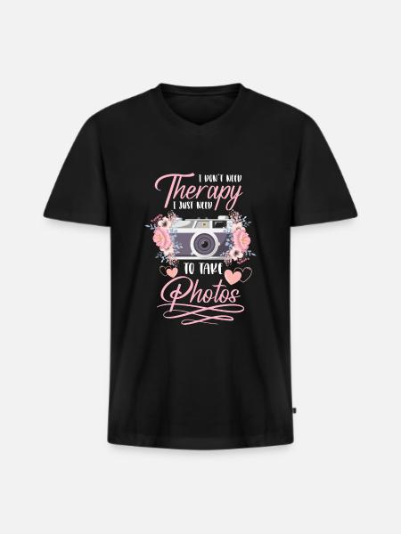 Camera Photographer Fantasy Photoshoot - Men's Premium Organic T-shirt with V-neck - black
