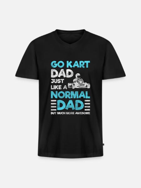 Kart Driver Go kart - Premium økologisk T-shirt med V-hals til mænd - sort