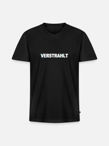 Techno Party Verstrahlt - Männer Premium Bio T-Shirt mit V-Ausschnitt - Schwarz