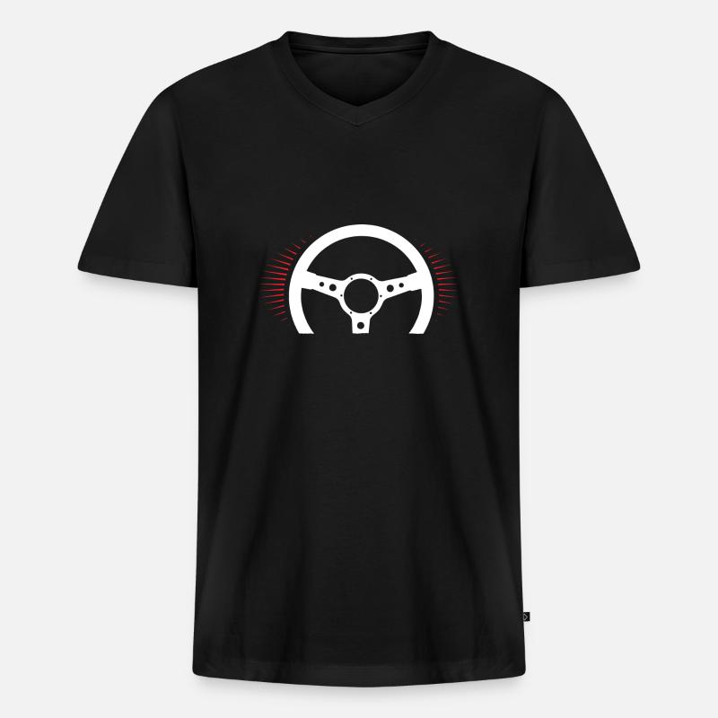 Fahrlehrer - Männer Premium Bio T-Shirt mit V-Ausschnitt - Schwarz