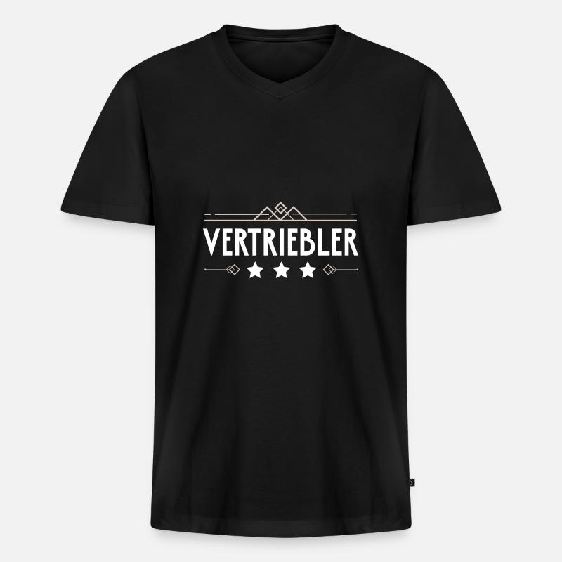 Vertriebler Beruf - Männer Premium Bio T-Shirt mit V-Ausschnitt - Schwarz