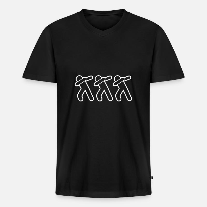 dabbing team - Männer Premium Bio T-Shirt mit V-Ausschnitt - Schwarz