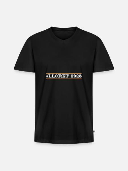 lloret de mar 2023 - Men's Premium Organic T-shirt with V-neck - black