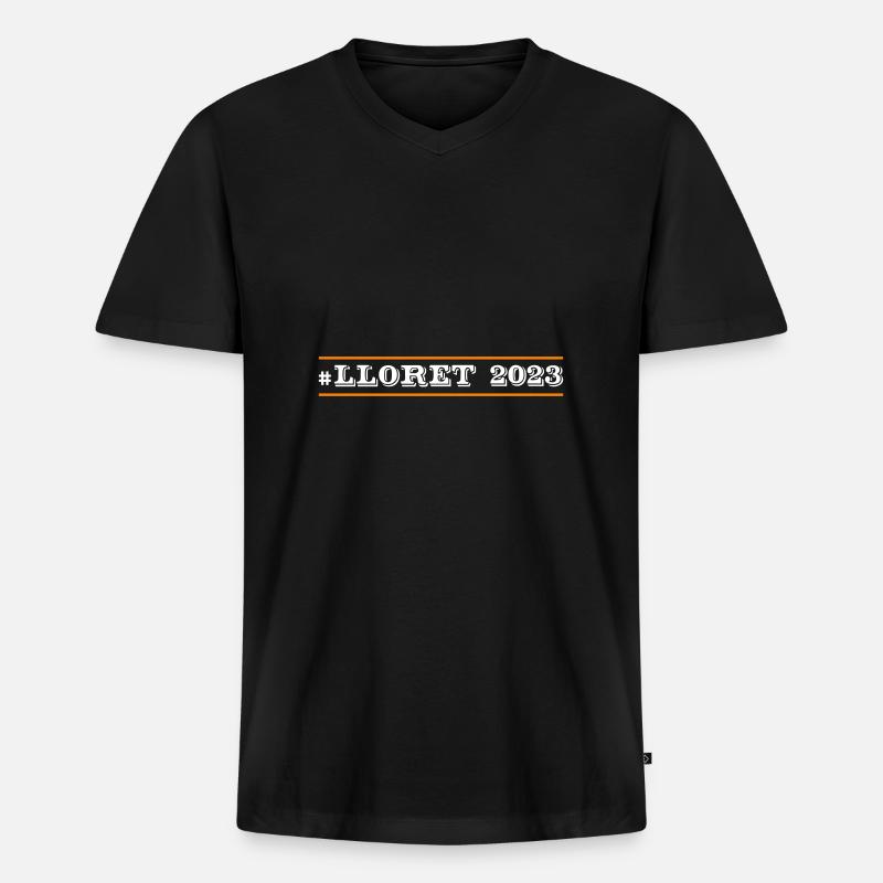 Lloret De Mar 2023 - Männer Premium Bio T-Shirt mit V-Ausschnitt - Schwarz