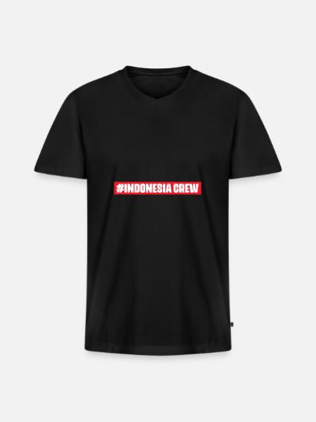 Indonesia Crew - Men's Premium Organic T-shirt with V-neck - black