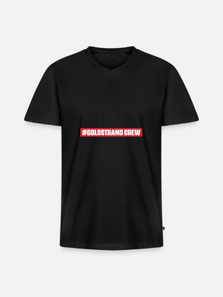 Golden Sands Crew - Men's Premium Organic T-shirt with V-neck - black