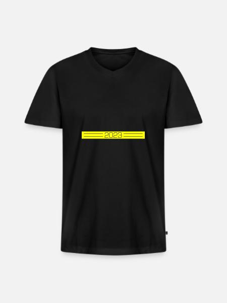 2023 Dash - Men's Premium Organic T-shirt with V-neck - black