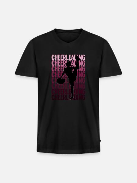 cheerleading - Men's Premium Organic T-shirt with V-neck - black