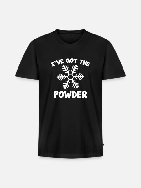 Ich habe das Pulver - Männer Premium Bio T-Shirt mit V-Ausschnitt - Schwarz