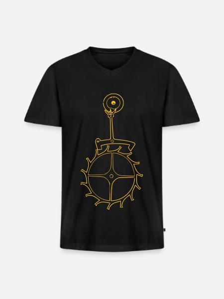 Glasshouse anchor escapement - Men's Premium Organic T-shirt with V-neck - black