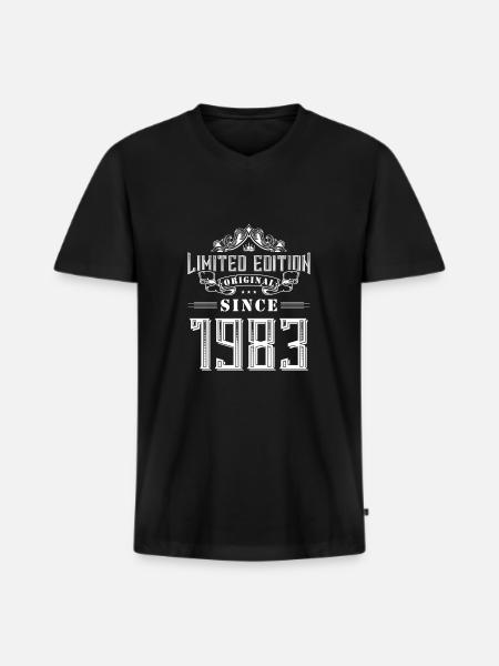 1983 limited edition - Men's Premium Organic T-shirt with V-neck - black