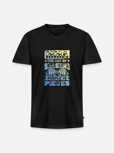Mma Mixed matrial arts - Men's Premium Organic T-shirt with V-neck - black