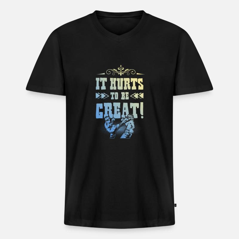 Mixed matrial arts - Männer Premium Bio T-Shirt mit V-Ausschnitt - Schwarz