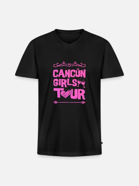 Cancun Party Team - Men's Premium Organic T-shirt with V-neck - black