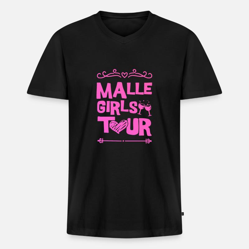 Équipe Malle Party - T-shirt encolure en V Premium bio Homme - noir