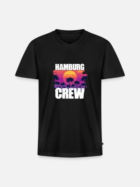 Hamburg Holidays - Men's Premium Organic T-shirt with V-neck - black