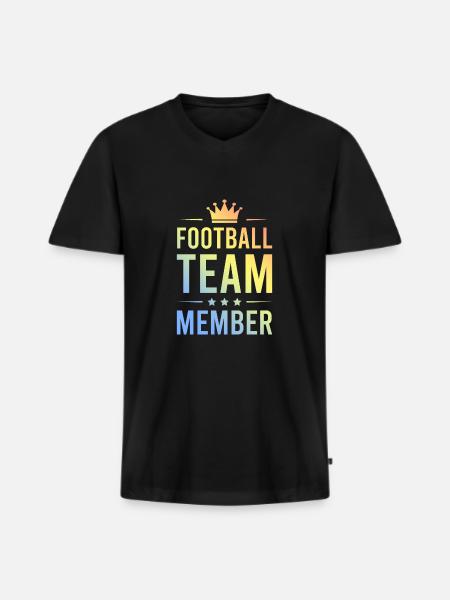 Football Team Bunt - Men's Premium Organic T-shirt with V-neck - black