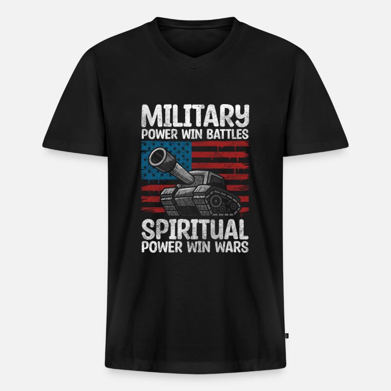 Krieg Kampf Kampffahrzeug - Männer Premium Bio T-Shirt mit V-Ausschnitt - Schwarz