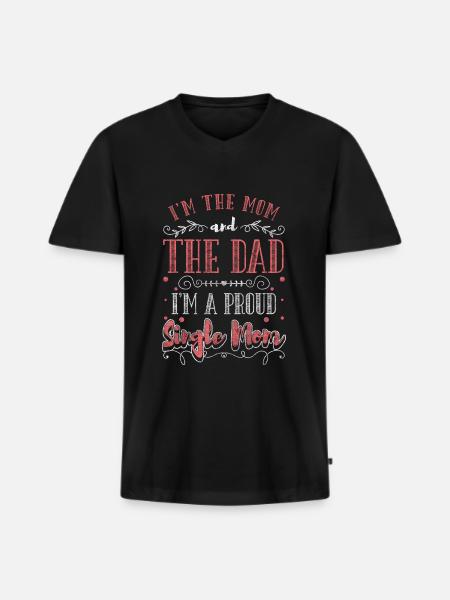 Parents Team Mother's Day - Men's Premium Organic T-shirt with V-neck - black