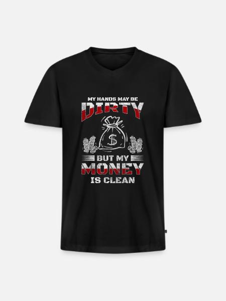 Wealth Finance Business - Men's Premium Organic T-shirt with V-neck - black